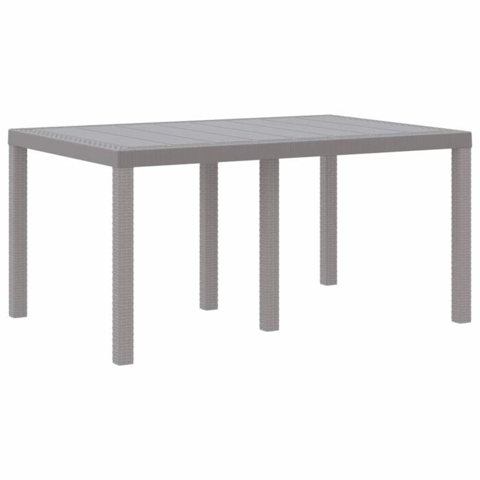 Vidaxl 7 Piece Garden Dining Set With Cushions Light Grey Poly Rattan