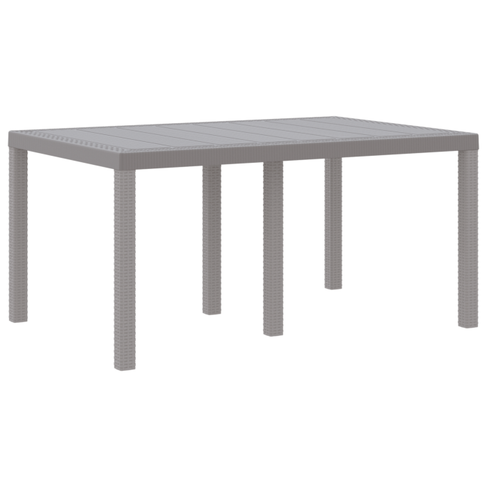 Vidaxl 7 Piece Garden Dining Set With Cushions Light Grey Poly Rattan