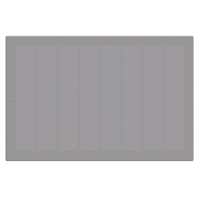 Vidaxl 7 Piece Garden Dining Set With Cushions Light Grey Poly Rattan