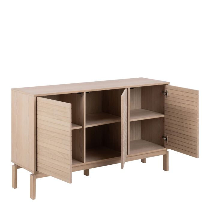 Linley 3 Door Sideboard In White Oak