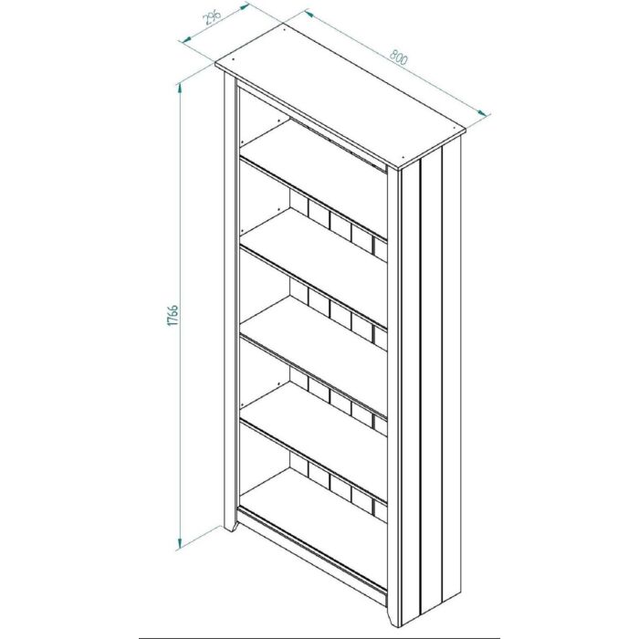 Capri Carbon Tall Bookcase