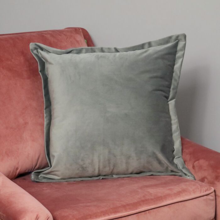 Grey Velvet Cushion Cover