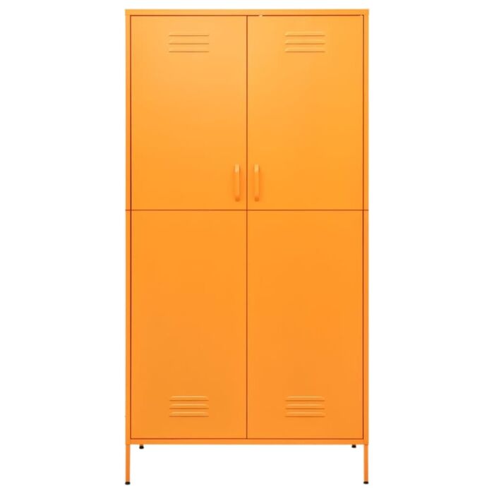 Vidaxl Wardrobe Mustard Yellow 90x50x180 Cm Steel