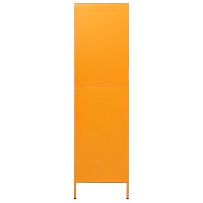 Vidaxl Wardrobe Mustard Yellow 90x50x180 Cm Steel