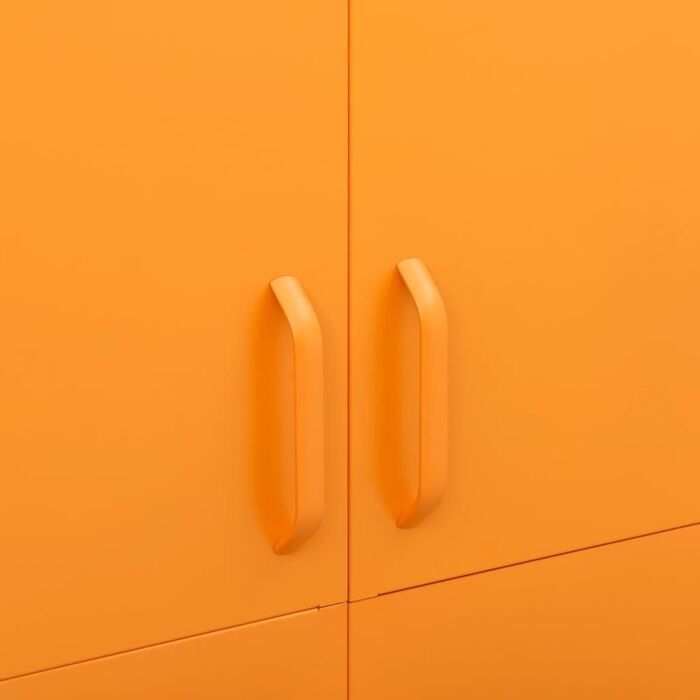 Vidaxl Wardrobe Mustard Yellow 90x50x180 Cm Steel