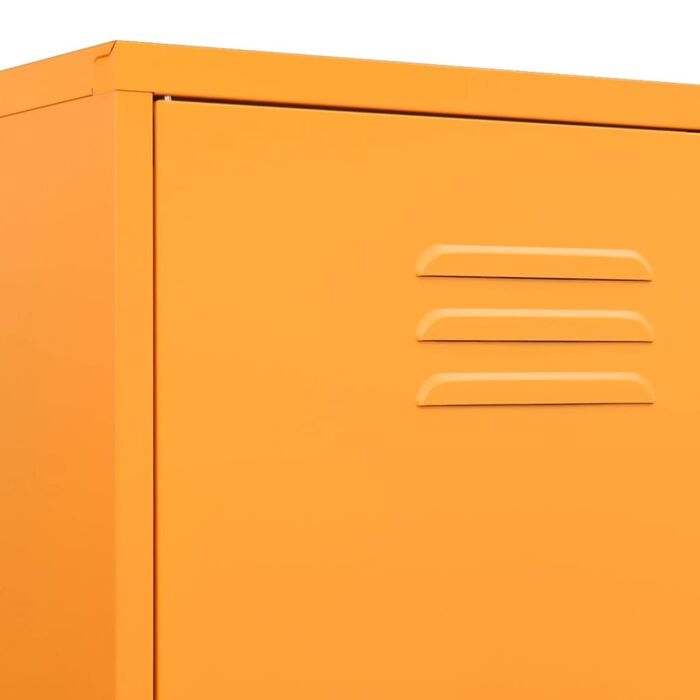 Vidaxl Wardrobe Mustard Yellow 90x50x180 Cm Steel