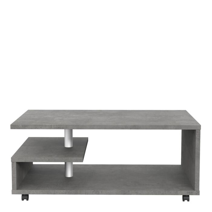 Bailey Coffee Table In Concrete Optic Dark Grey