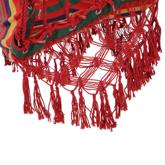 Outsunny Hammock Chair Swing Colourful Striped Tree Hanging Seat Porch Fabric Garden Furniture