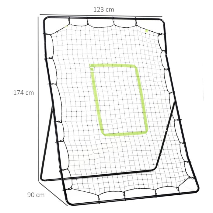 Homcom Football Rebounder Net Kids Adults Soccer Game Spot Baseball Softball Training Aid Practise Target Strike Shot Goal Play