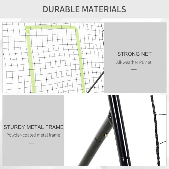 Homcom Football Rebounder Net Kids Adults Soccer Game Spot Baseball Softball Training Aid Practise Target Strike Shot Goal Play