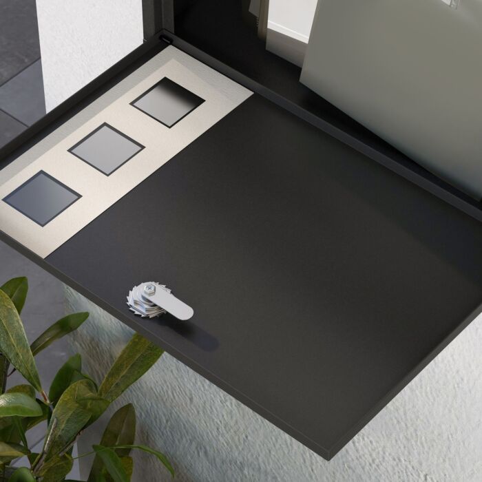 Homcom Wall Mounted Letterbox, Weatherproof Post Box, Modern Mailbox With 2 Keys And Viewing Windows, Easy To Install