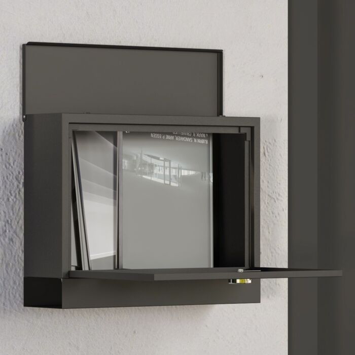 Homcom Wall Mounted Letterbox, Weatherproof Post Box, Modern Mailbox With 2 Keys And Viewing Windows, Easy To Install