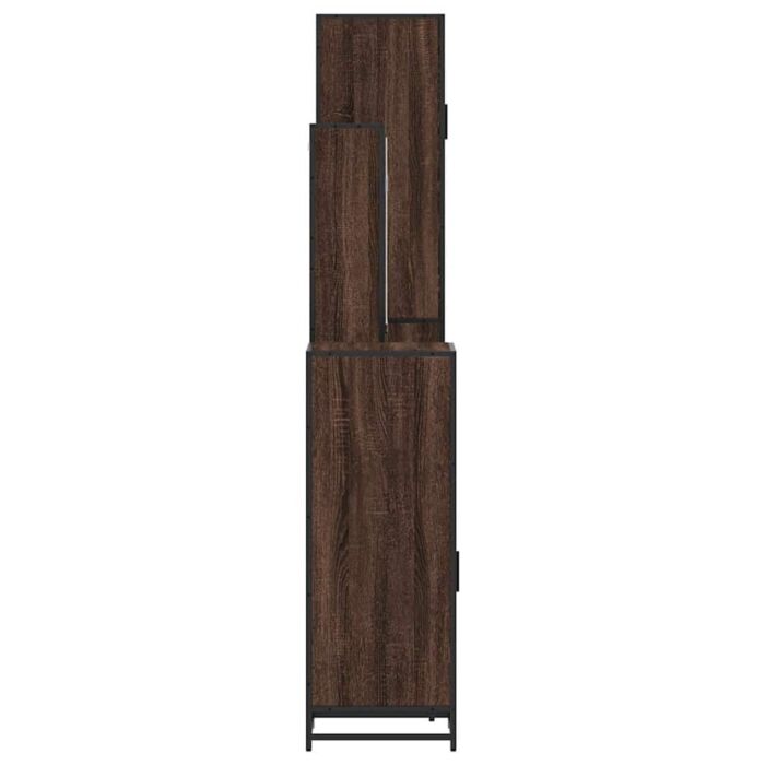 Vidaxl 4 Piece Bathroom Furniture Set Brown Oak Engineered Wood