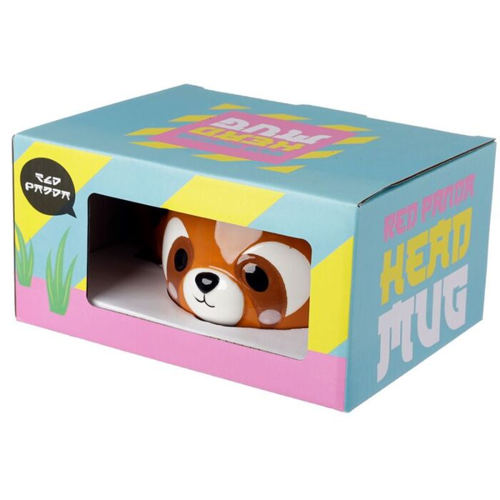 Ceramic Shaped Head Mug - Adoramals Red Panda