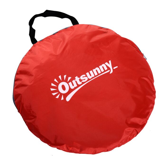 Outsunny Pop-up Portable Beach Hiking Uv Protection Patio Sun Shade Shelter Tent For 2-3 Person-red