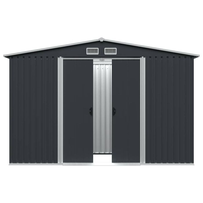 Vidaxl Garden Storage Shed Anthracite Steel 257x205x178 Cm