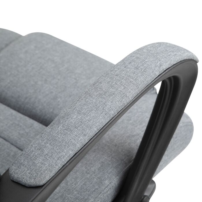 Vinsetto High Back Office Chair 360° Swivel Chair Adjustable Height Tilt Function Linen Deep Grey 62w X 62d X 110-119h Cm