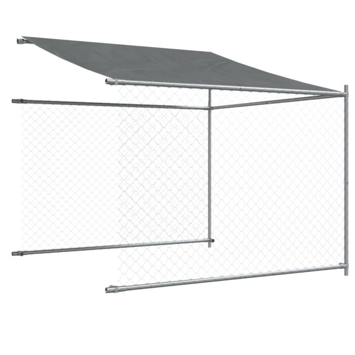 Vidaxl Dog Cage With Roof And Door Grey 6x2x2 M Galvanised Steel