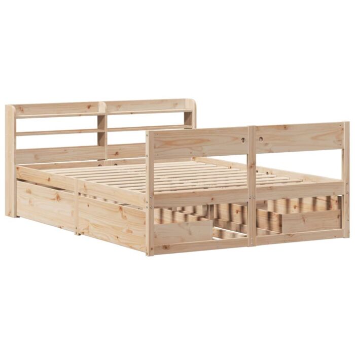 Vidaxl Bed Frame Without Mattress 120x200 Cm Solid Wood Pine