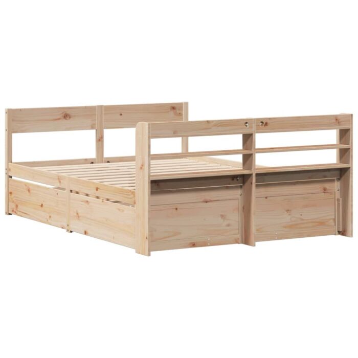 Vidaxl Bed Frame Without Mattress 120x200 Cm Solid Wood Pine