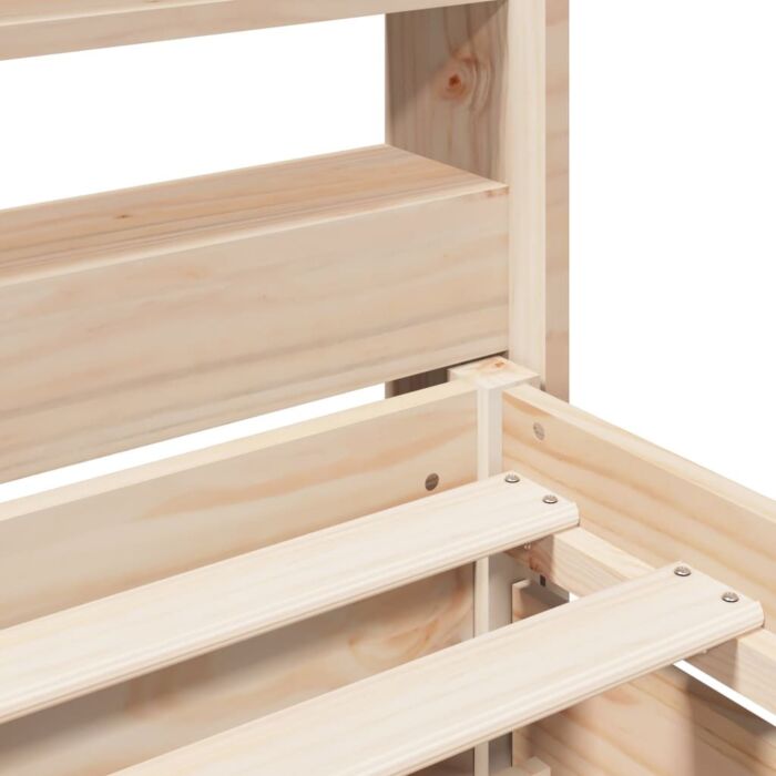 Vidaxl Bed Frame Without Mattress 120x200 Cm Solid Wood Pine