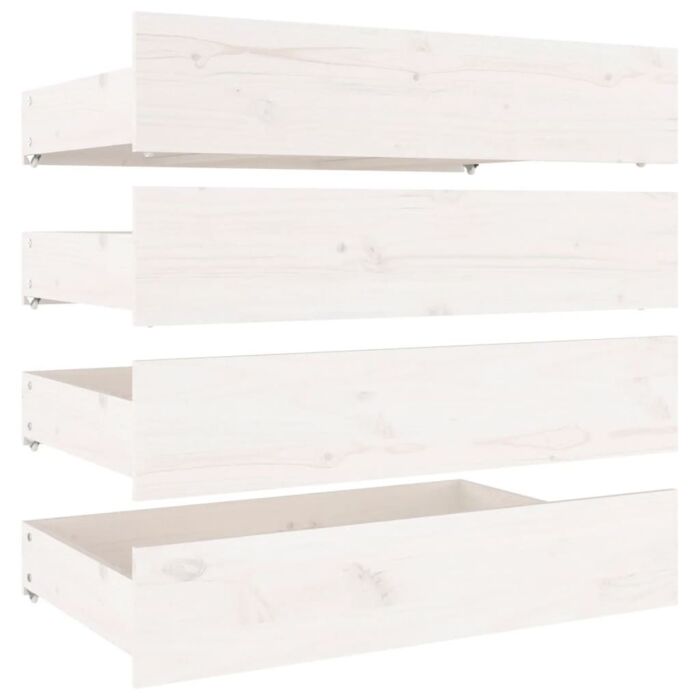 Vidaxl Bed Frame With Drawers White 200x200 Cm