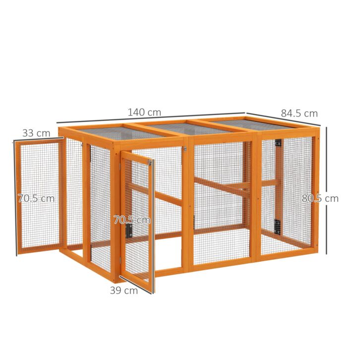 Pawhut Wooden Chicken Coop With Combinable Design, For 1-3 Chickens