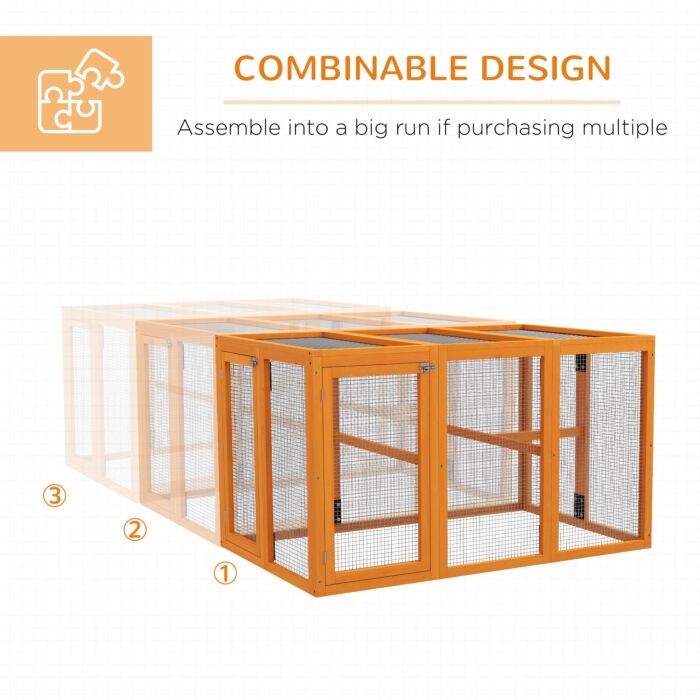 Pawhut Wooden Chicken Coop With Combinable Design, For 1-3 Chickens