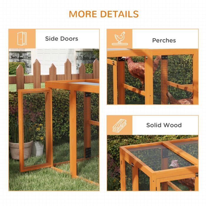 Pawhut Wooden Chicken Coop With Combinable Design, For 1-3 Chickens