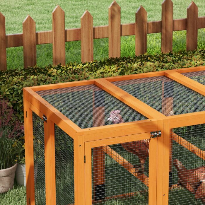 Pawhut Wooden Chicken Coop With Combinable Design, For 1-3 Chickens
