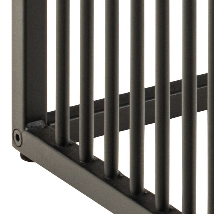 Strington Side Table In Black With Glass Top