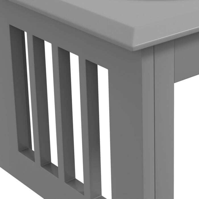 Pawhut Raised Dog Feeding Bowls With Stand, Stainless Steel For Small And Medium Dog, 58l X 31w X 25h Cm - Grey