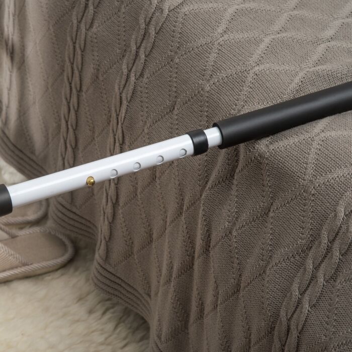 Homcom Safety Bed Rail, Height Adjustable Bed Assist Rail With Storage Pocket, Grab Bar, White