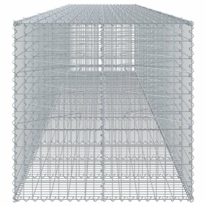 Vidaxl Gabion Basket With Cover 650x100x100 Cm Galvanised Iron