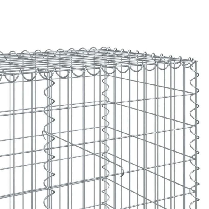 Vidaxl Gabion Basket With Cover 650x100x100 Cm Galvanised Iron