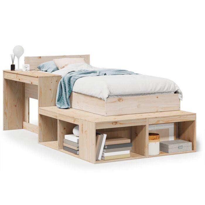 Vidaxl Bed Frame Without Mattress 90x200 Cm Solid Wood Pine