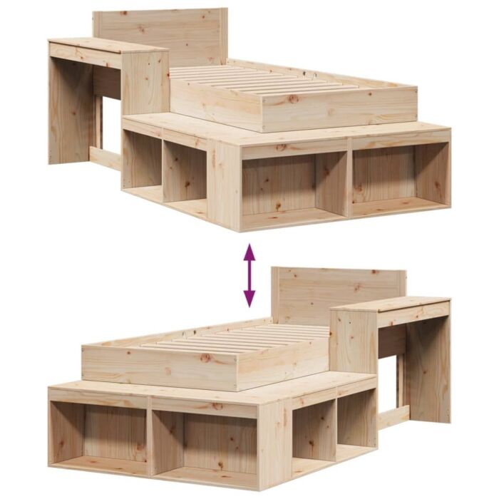Vidaxl Bed Frame Without Mattress 90x200 Cm Solid Wood Pine