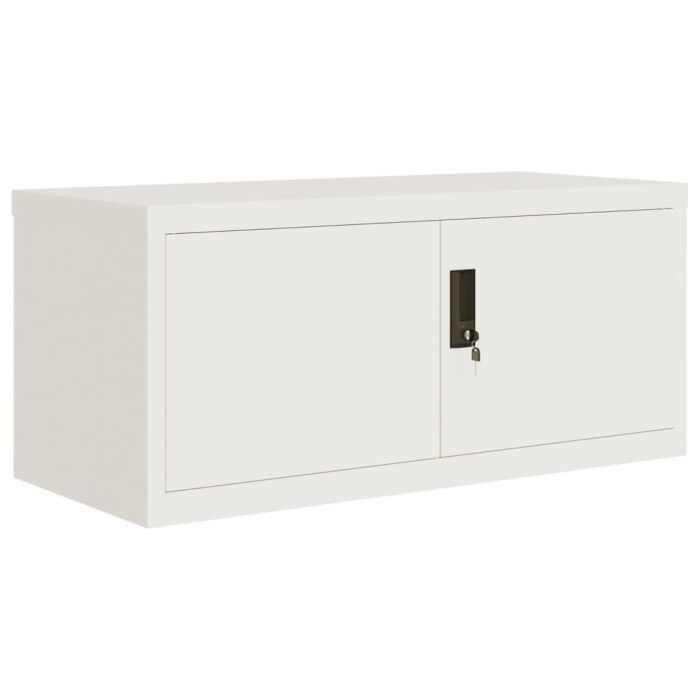 Vidaxl File Cabinet White 90x40x130 Cm Steel