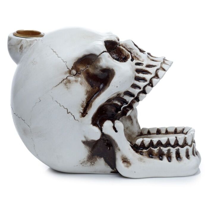 Skull With Open Mouth Backflow Incense Burner