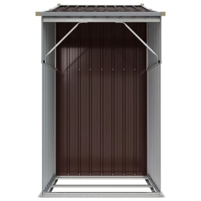 Vidaxl Garden Shed Brown 277x93x179 Cm Galvanised Steel