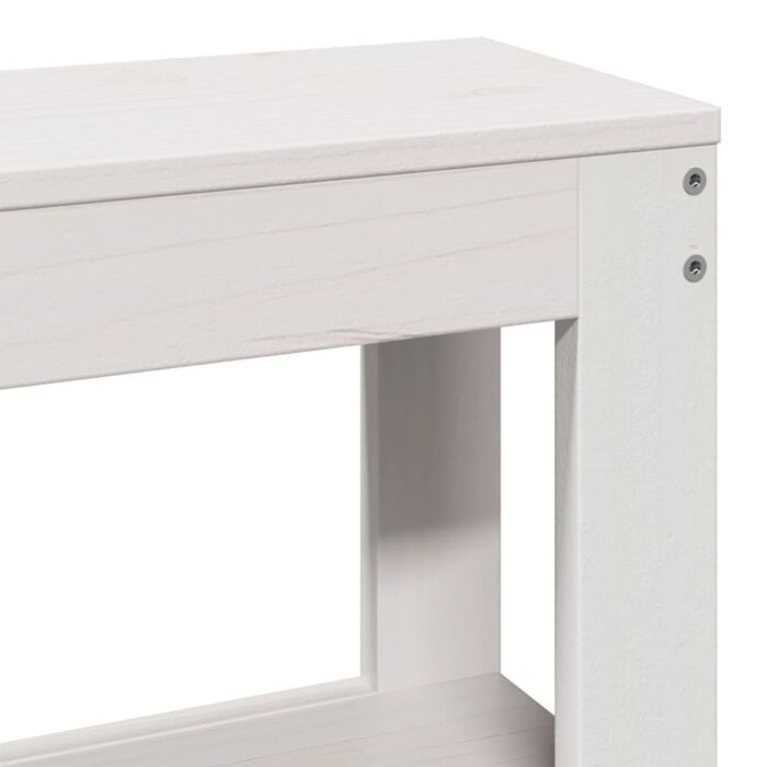 Vidaxl Bed Frame With Headboard White 140x190 Cm Solid Wood Pine