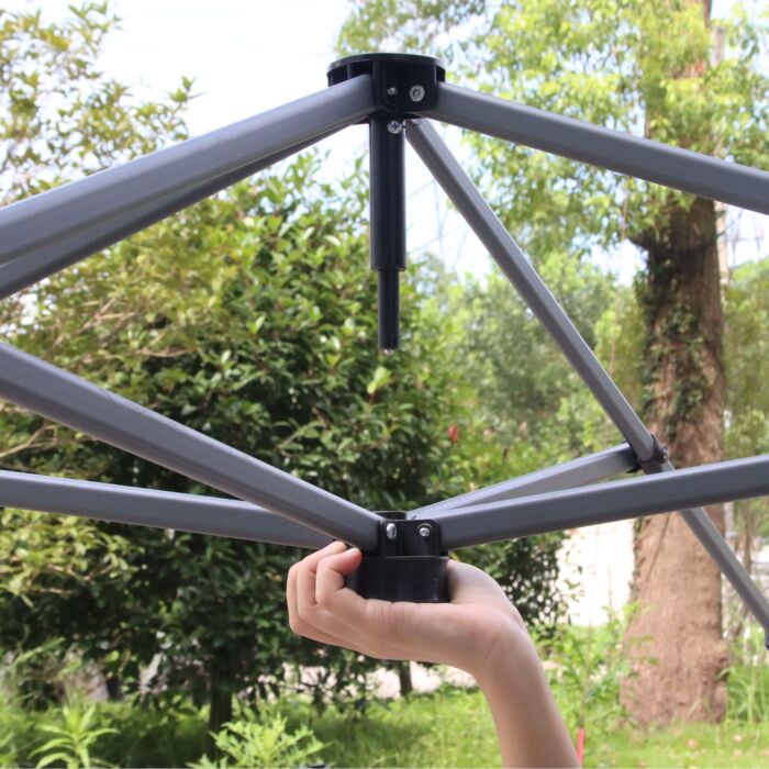 Outsunny 3x3m Pop Up Gazebo Height Adjustable Foldable Canopy Tent W/ Carry Bag, Wheels And 4 Leg Weight Bags, Blue