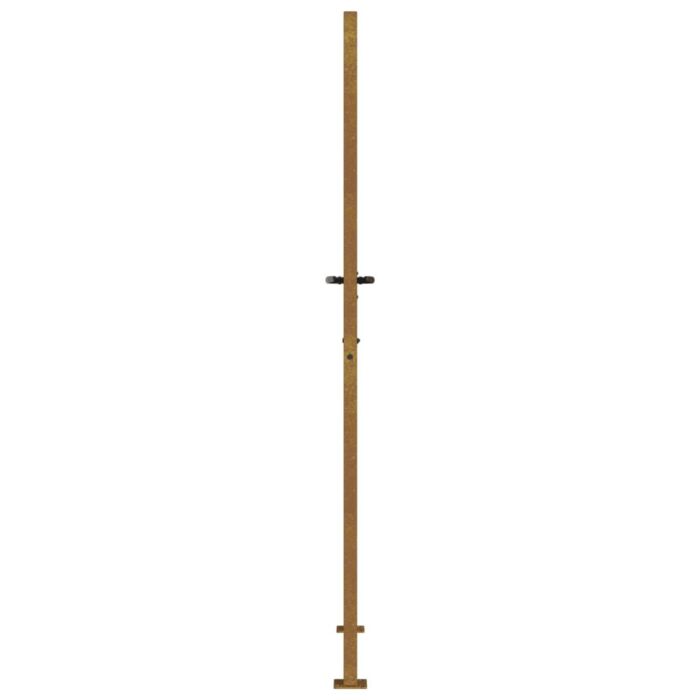 Vidaxl Garden Gate 105x205 Cm Corten Steel Bamboo Design