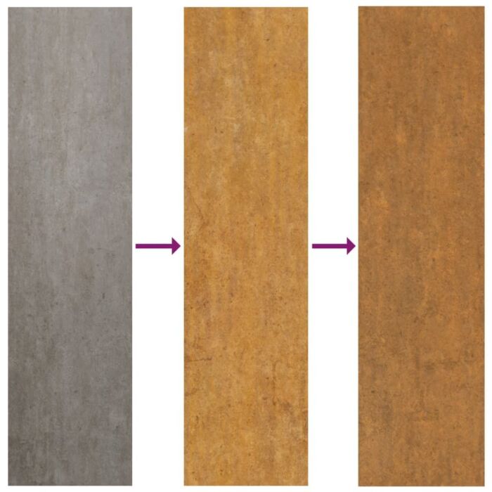 Vidaxl Garden Gate 105x205 Cm Corten Steel Bamboo Design