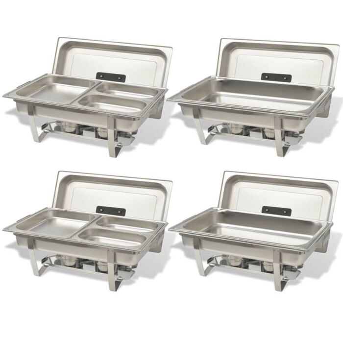 Vidaxl 4 Piece Chafing Dish Set Stainless Steel