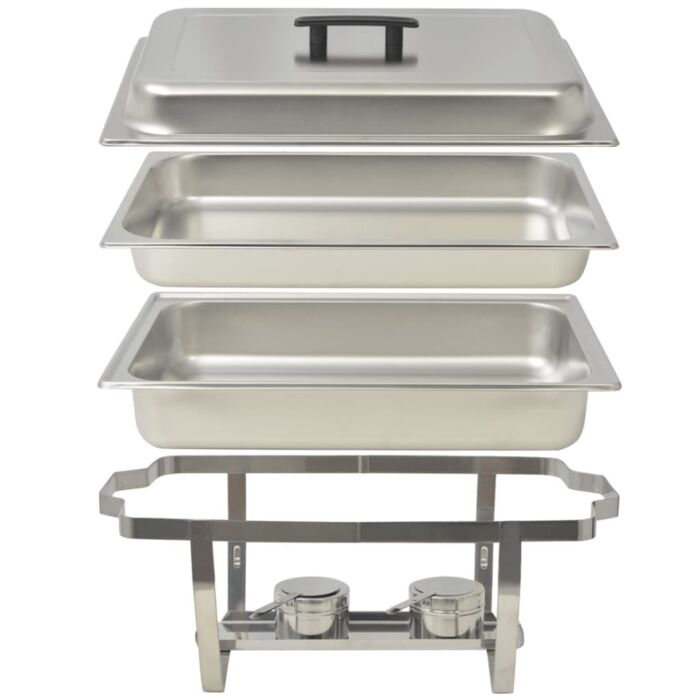 Vidaxl 4 Piece Chafing Dish Set Stainless Steel