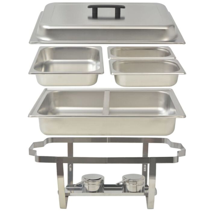 Vidaxl 4 Piece Chafing Dish Set Stainless Steel