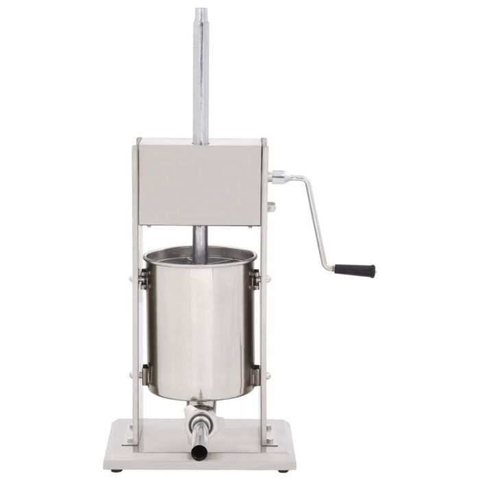 Vidaxl Manual Sausage Stuffer Silver 10 L Stainless Steel