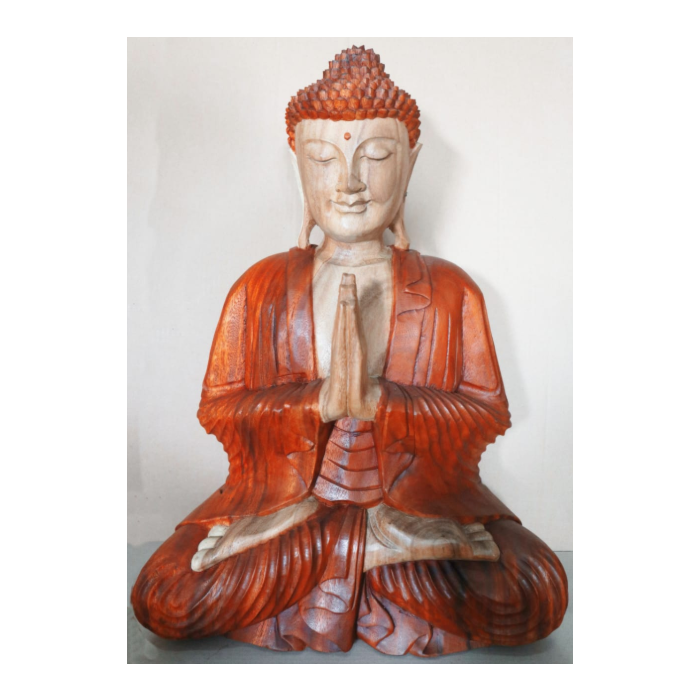 Hand Carved Buddha Statue - 60cm Welcome