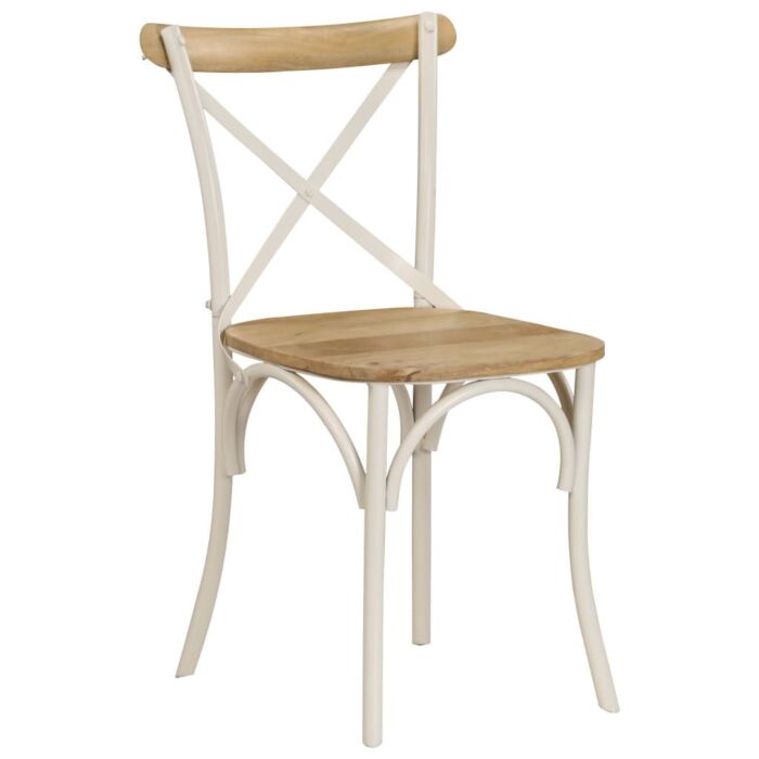 Vidaxl Cross Chairs 4 Pcs White Solid Mango Wood